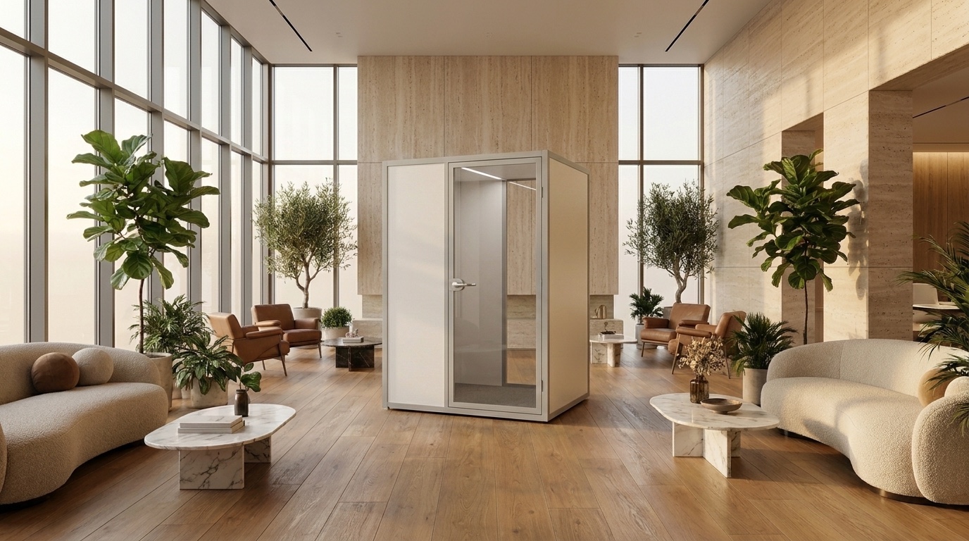 The same office with a basic DIY pod