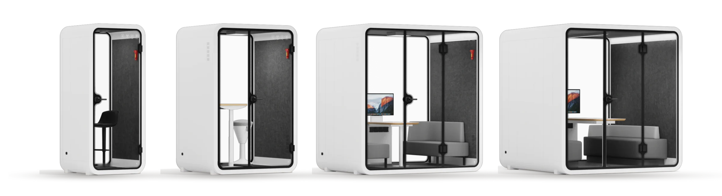 ZOUND SR Series S, M, L and XL shown side by side at true relative scale